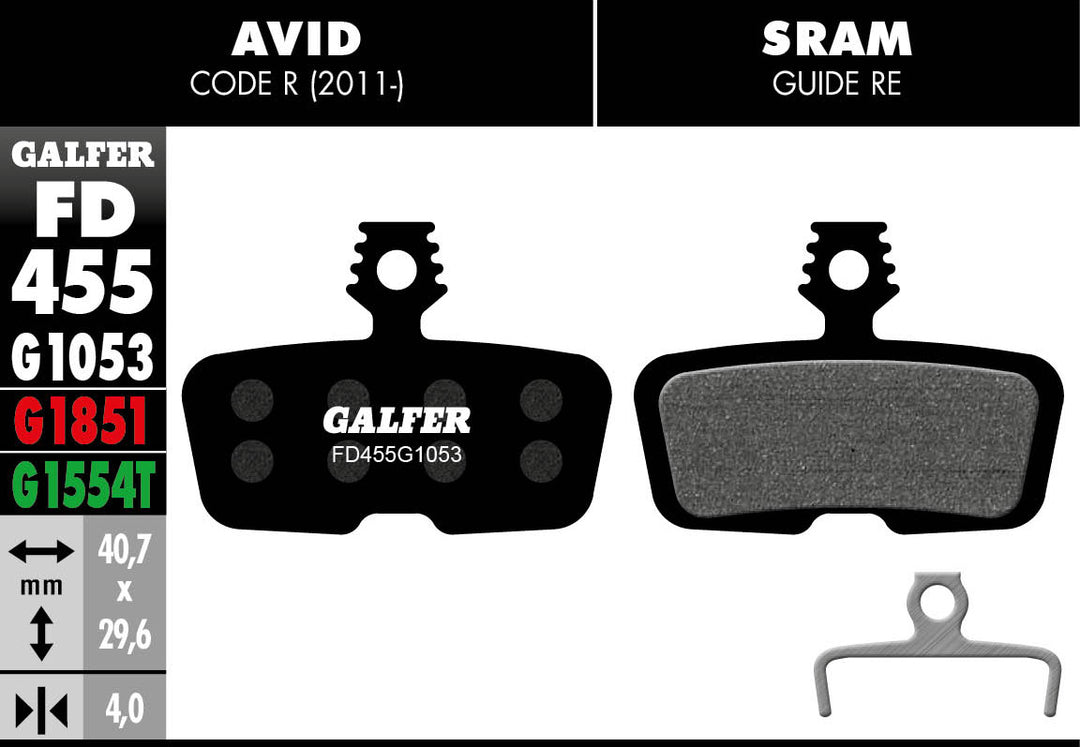 Galfer Sram Code R/RSC/Re (2011) G1053 Standard Brake Pad
